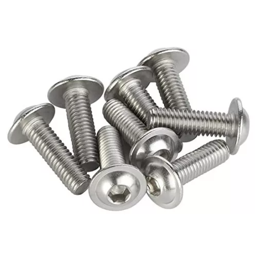 Şurub cu cap bombat cu flanșă şi locaş hexagonal DIN 7380 A2 M6x20