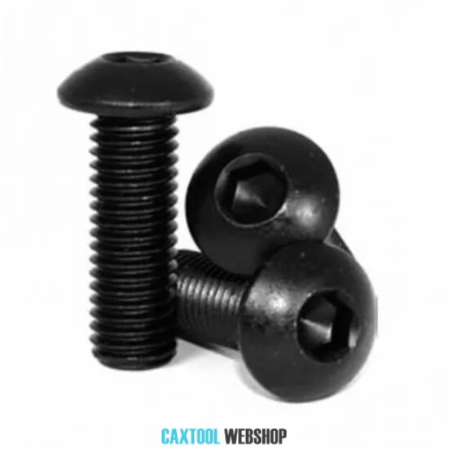 Şurub cu cap bombat şi locaş hexagonal DIN 7380 10.9 DSB negru M4x20