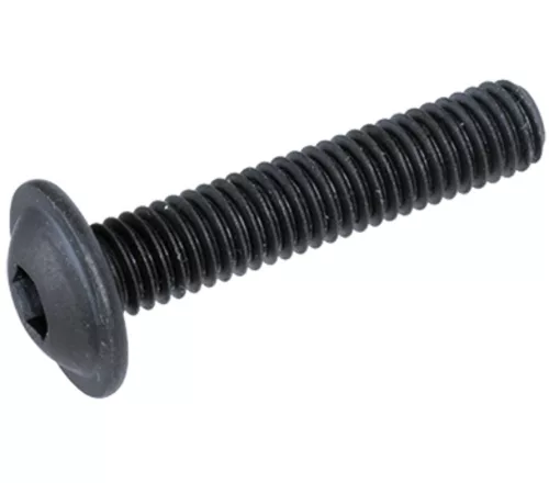 Şurub cu cap bombat şi locaş hexagonal cu flanșă DIN 7380-FL 10.9 DSB negru M3x8
