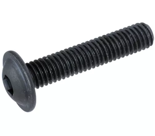 Şurub cu cap bombat şi locaş hexagonal cu flanșă DIN 7380-FL 10.9 DSB negru M4x10