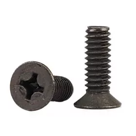 Şurub cap ingropat PH Phillips DIN 965 4.8 DSB negru M3x20