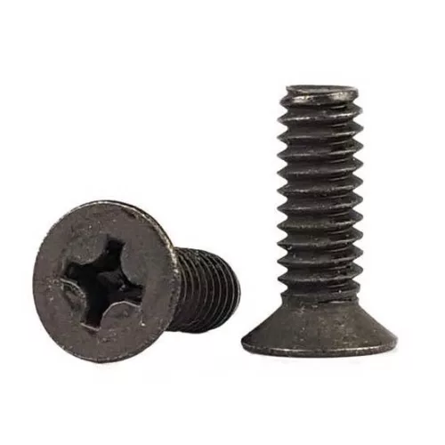 Şurub cap ingropat PH Phillips DIN 965 4.8 DSB negru M3x20