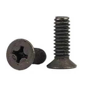Şurub cap ingropat PH Phillips DIN 965 4.8 DSB negru M6x25