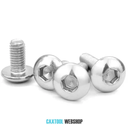 Şurub cu cap bombat şi locaş hexagonal DIN 7380 10.9 otel zincat M5x45