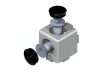 B6 Conector cubic 20x20x20 mm, 2D, canelură de 6 mm, kit