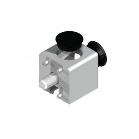 B8 Conector cubic 30x30 mm, 2D, canelură de 8 mm, kit