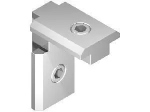 B10 L-coltar pentru profile din aluminiu, canal 10, 40x40, M8x12