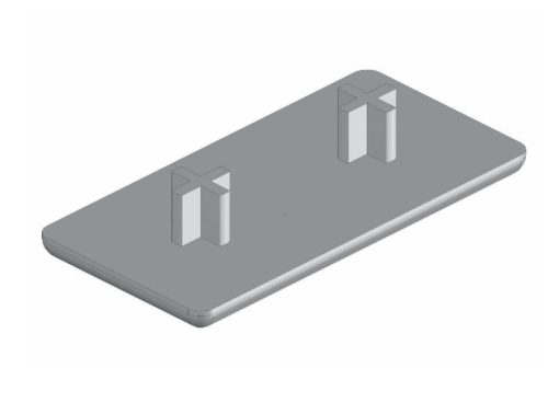B6 Capac pentru profil aluminiu 40x20mm, canal 6