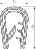 Profil de protecție a marginilor PVC, 5909 4-6 MM