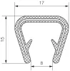 Profil de protecție a marginilor PVC, 5910 9-12 MM