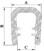 Profil de protecție a marginilor PVC, 5-7 MM negru