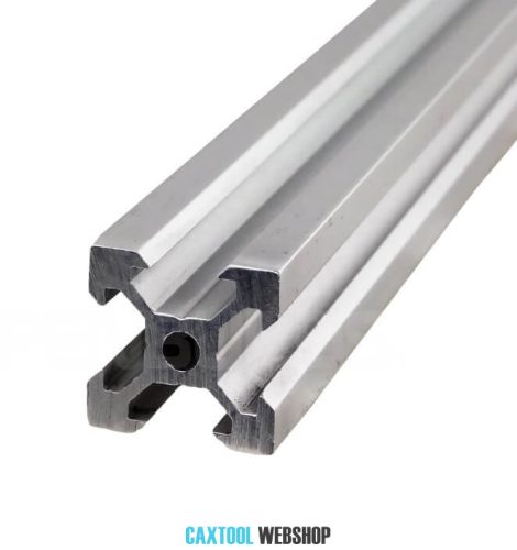 V-SLOT Profil de aluminiu 20 x 20mm, canal 6, anodizat natural