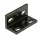 Universal L coltar (dublu) - negru anodizat