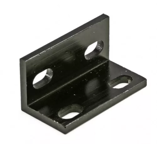 Universal L coltar (dublu) - negru anodizat