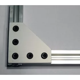 Placa de legătură - 90 grad - Natural anodizat