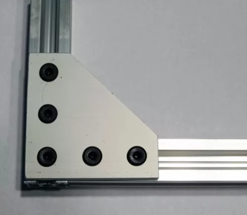 Placa de legătură - 90 grad - Natural anodizat