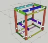 Cadru set D-BOT 200x300mm  la imprimantă 3D (negru)