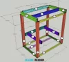 Cadru set D-BOT 300x300mm  la imprimantă 3D (negru)