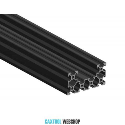 C-BEAM Profil de aluminiu, canal 6, anodizat negru (1M)